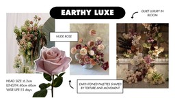 Earthy floral design showcasing natural textures, warm neutral tones, and organic composition, inspired by modern floral design ideas.
